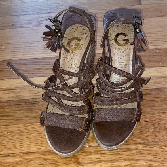 Brown wedge shoes - Picture 1 of 3